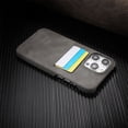 thumbnail image 4 of Business Card Slot Wallet Sheepskin Leather Case For iPhone 16 15 14 13 12 Pro Max Plus Luxury Frameless Shockproof Armor Cover Brown For iPhone 14ProMax, 4 of 6