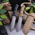 thumbnail image 4 of Fixed Blade Knife AUS-10 Steel Blade Nylon Fiberglass Handle Full Tang EDC Tool Knifes for Outdoor Camping Survival Adventure Bushcraft(Black), 4 of 6
