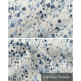 thumbnail image 6 of Blue Botanical Kitchen Valances for Windows Farmhouse Linen Window Valance Curtain for Living Room Window Treatment Country Spring Summer Floral Leaves Valance Rod Pocket Topper Drape, 54 x 18 Inch, 6 of 6