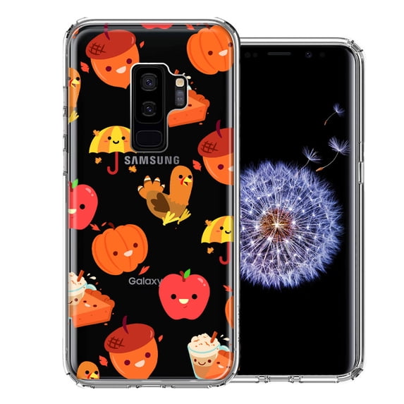 MUNDAZE For Samsung Galaxy S9 Plus Thanksgiving Autumn Fall Design Double Layer Phone Case Cover