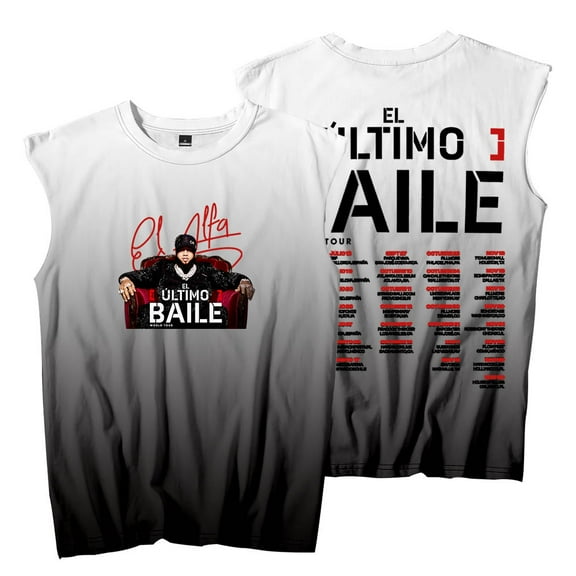 El Alfa El Ultimo Baile Tour Sleeveless T-Shirts Streetwear Tee Women Men Fashion Tank Tops