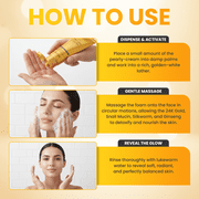Madnice Gold and Snail Foam Cleanser, Hydrating Facial Wash for All Skin Types, 170 ml
