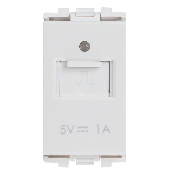 Toma Usb Empotrado Estévez Omega 1.5A 5V Blanco