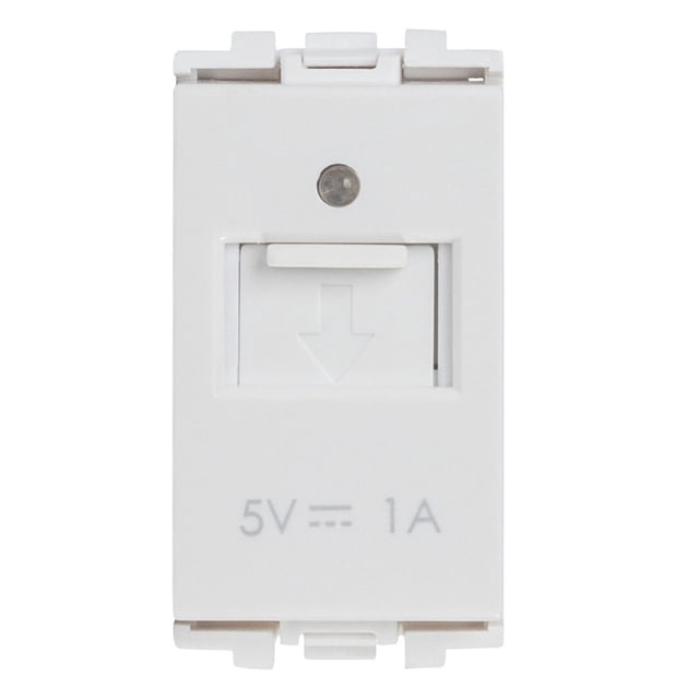 Toma Usb Empotrado Estévez Omega 1.5A 5V Blanco