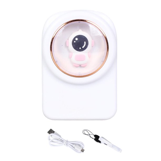 Mini ventilador colgante de cuello con cordón Motor sin escobillas Oficina Camping blanco Zulema Ventilador portátil