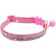 thumbnail image 5 of Collar de gato básico ajustable con diamantes brillantes con campana para gatito niña niño pequeño mediano collar de perro hebilla de seguridad collar de gato collar de mascota diamantes de imitación, 5 of 5