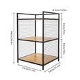 thumbnail image 2 of 3-Layer Printer Stand Storage Shelf 44lbs Wood Metal for Home Office, 2 of 13