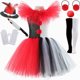thumbnail image 2 of Disfraz de payaso asesino aterrador para niñas, vestido con tutú de Joker para Halloween, disfraz de payaso aterrador, vestido de fiesta de carnaval elegante para niños, 2 of 5