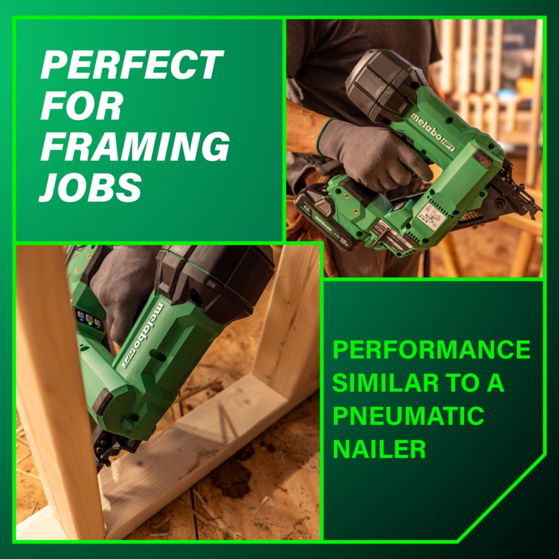 Metabo HPT 18V Framing Nailer Kit, 3-1/2-In, NR1890DCA