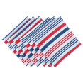 thumbnail image 1 of Juego de Servilletas DII Rayas Patrióticas 51x51 cm Impermeables 6 piezas, 1 of 7