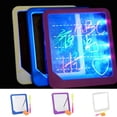 thumbnail image 4 of Vogacara Drawing Pad LED Tablero de escritura Plastic Art Board Pad Niños Portapapeles Pen Brush Set Videojuegos portátiles violeta Vogacara WJ3988-02B, 4 of 6