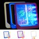 thumbnail image 4 of Vogacara Drawing Pad LED Tablero de escritura Plastic Art Board Pad Niños Portapapeles Pen Brush Set Videojuegos portátiles violeta Vogacara WJ3988-02B, 4 of 6