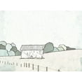 thumbnail image 2 of Mabat, Ynon 24x19 Black Ornate Wood Framed with Double Matting Museum Art Print Titled - Farmhouse Under White Skies, 2 of 4