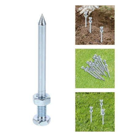 FELTECHELECTR 10Pcs Silver Lawn Aerator Spikes for Loosen Soil Gardening Beginners