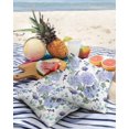 thumbnail image 4 of Outdoor Throw Pillow Cover Purple Hydrangea Flower Blueberry Waterproof Cushion Covers 2 Pack Watercolor Floral Leaves on White Pillow Cases Home Decoration for Patio Garden Couch Sofa, 4 of 7