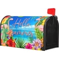 thumbnail image 3 of Summer Mailbox Covers Tropical Flamingo Floral Palm Leaves Fruit Mailbox Covers Magnetic Standard Size 25.5x21 Inch Beach Waterproof Mailbox Wraps Post Letter Box Covers Garden Yard Outdoor Decor, 3 of 6