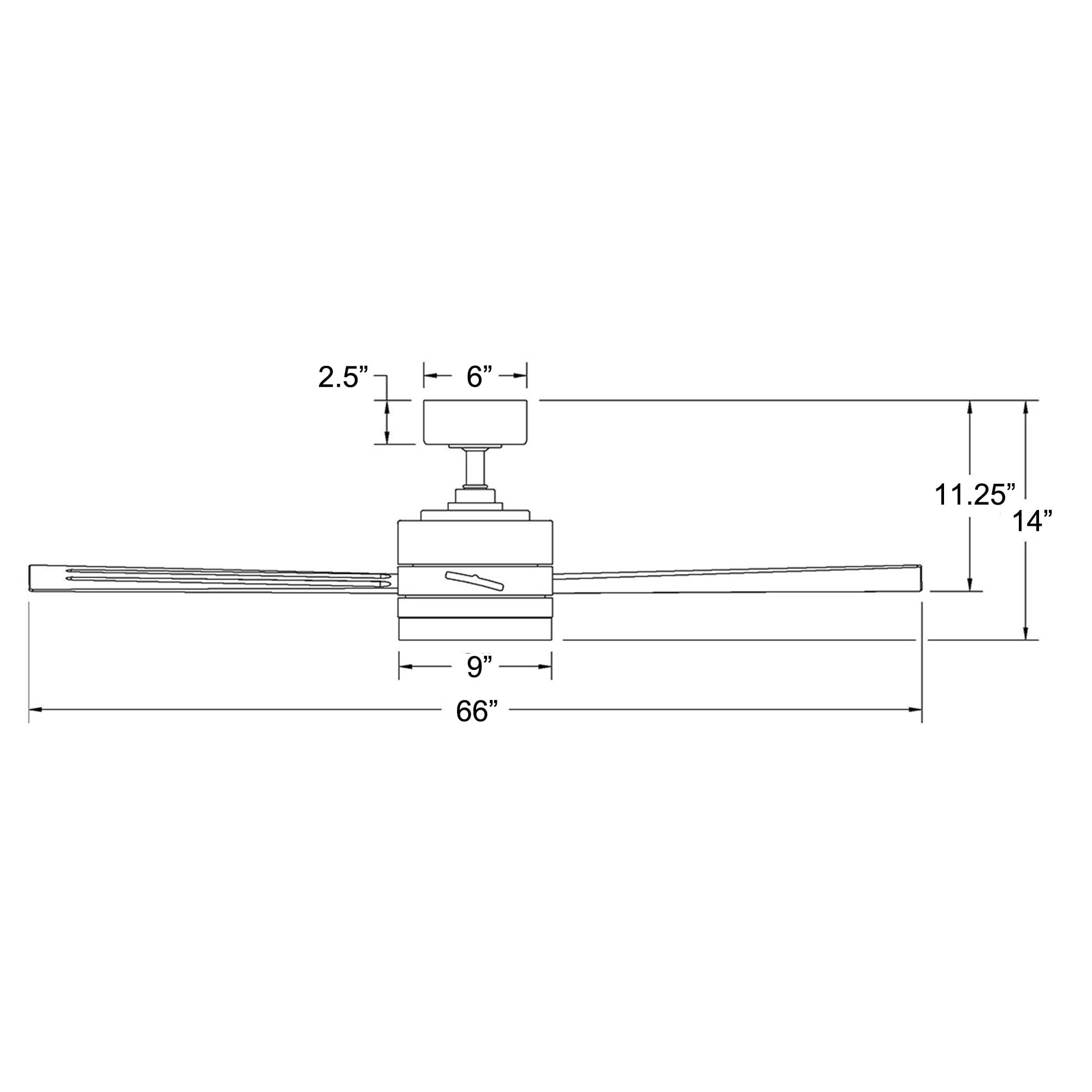 Wynd 60" Matte Black Integrated LED Smart Ceiling Fan with Remote Control