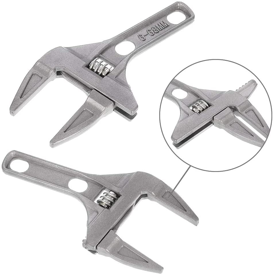 Ultra-Thin Shifting Spanner 200mm Adjustable Wrench Shank Plumber Tools Alloy