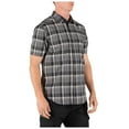 thumbnail image 3 of 5.11 Tactical Men's Poly-Cotton Hunter Plaid Short Sleeve Shirt, Black Plaid, X-Large, Style 71374, 3 of 4