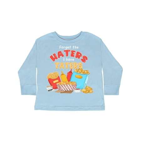 

Inktastic Forget the Haters I Have Taters with Fries and Gift Toddler Boy or Toddler Girl Long Sleeve T-Shirt