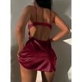 thumbnail image 2 of Floral Embroidered Satin Bow Detail Backless Slips, 2 of 4