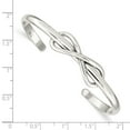 thumbnail image 3 of Sterling Silver Bracelet Cuff Women's 4 mm in Polished Infinity Bangle, 3 of 4
