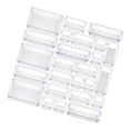 thumbnail image 1 of Organizadores de cajones Soledad multifuncional de cajones de toca Bandejas divisor transparent Juego de 25, 1 of 8
