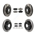 thumbnail image 1 of Transit Auto Front Rear Coated Drilled Slotted Disc Brake Rotors and Semi-Metallic Pads Kit for Car 2015 Mini Cooper 2.0L 1.5L with 280mm Diameter Rotor 4 Lug Wheels KDS-100739, 1 of 11