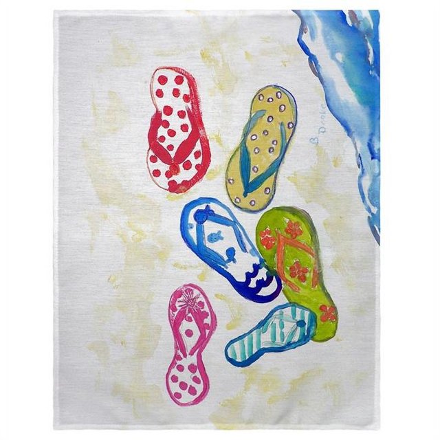 Betsy Drake PM154 Ensemble de 4 Napperons Six Flip Flops 14 x 18 Po