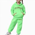 thumbnail image 7 of HCNTES Baby Girl Winter Clothes Girls Activewear Jogger Sets - 2 Piece Letter Print Graphic Pullover Hoodie Sweatshirt Sweatpants Sweatsuit Outfits, 7 of 7