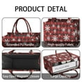 thumbnail image 4 of Large Capacity Tote Bag,Red and Black Christmas Snowflake Pattern Handbag Fashion Luxury Tote Bag,15.7"x13"x 5.1" Inches,Laptop Compatible, 4 of 6