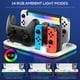 thumbnail image 2 of Estación de carga RGB Switch Controller para Switch y modelo OLED, soporte de carga para 4 Joycons y Switch Pro Controller con indicador LED de carga y 8 ranuras para juegos, 2 of 6