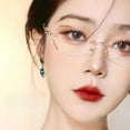 thumbnail image 5 of Womens Fashion Blue Light Blocking Rimless Reading Glasses 2.5, Metal Gold Readers +2.50, 5 of 5