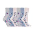 thumbnail image 1 of Gentle Grip - 6 Pairs Ladies Gentle Grip Non Elastic Crew Socks, 1 of 2