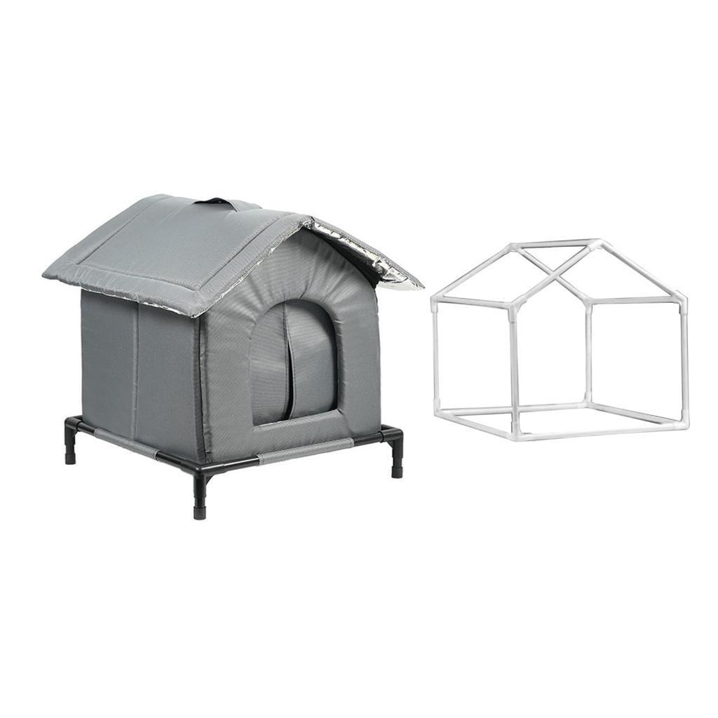 EHJRE Outdoor Cat House Insulated Shelter Waterproof Portable Pet Tent Windproof Enclosure Suitable for Stray Cats Community Barn Porch Garage Garden XL