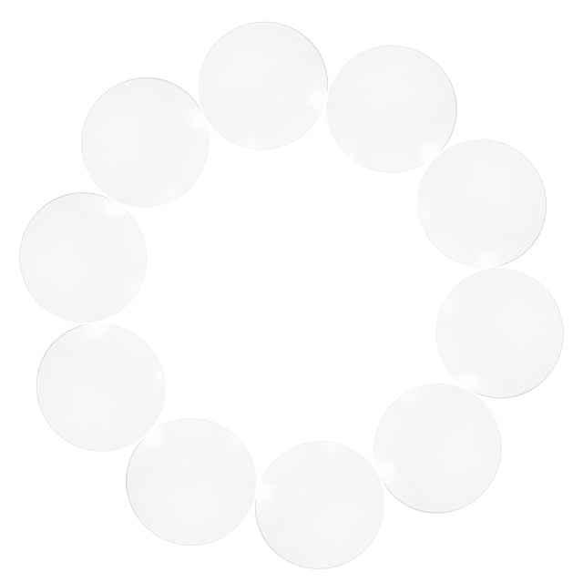 10 piezas de vidrio de reloj transparente para laboratorio, vidrio de reloj para experimentos químicos escolares
