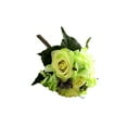 thumbnail image 2 of Xingzhi Artificial Flowers Bouquet Fake Hydrangea Heads Realistic Roses Party Home Decorative Table Wedding Display Decoration Green, 2 of 6
