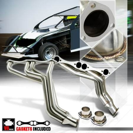 SS Long Tube Exhaust Header Manifold for Chevy Small Block Fat Fender Street Rod 36 37 38 39 40 41 42 43 44 45 46