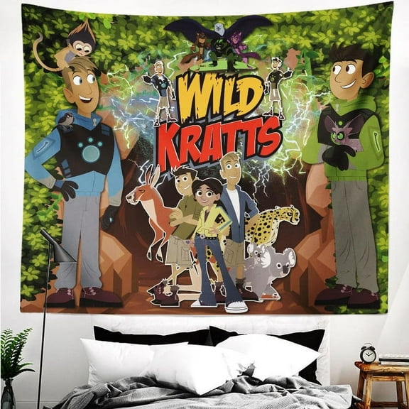 wild kratts Tapestry Wall Hanging For Boys Bedroom Girl Backdrop Party Birthday Decor 70*60in