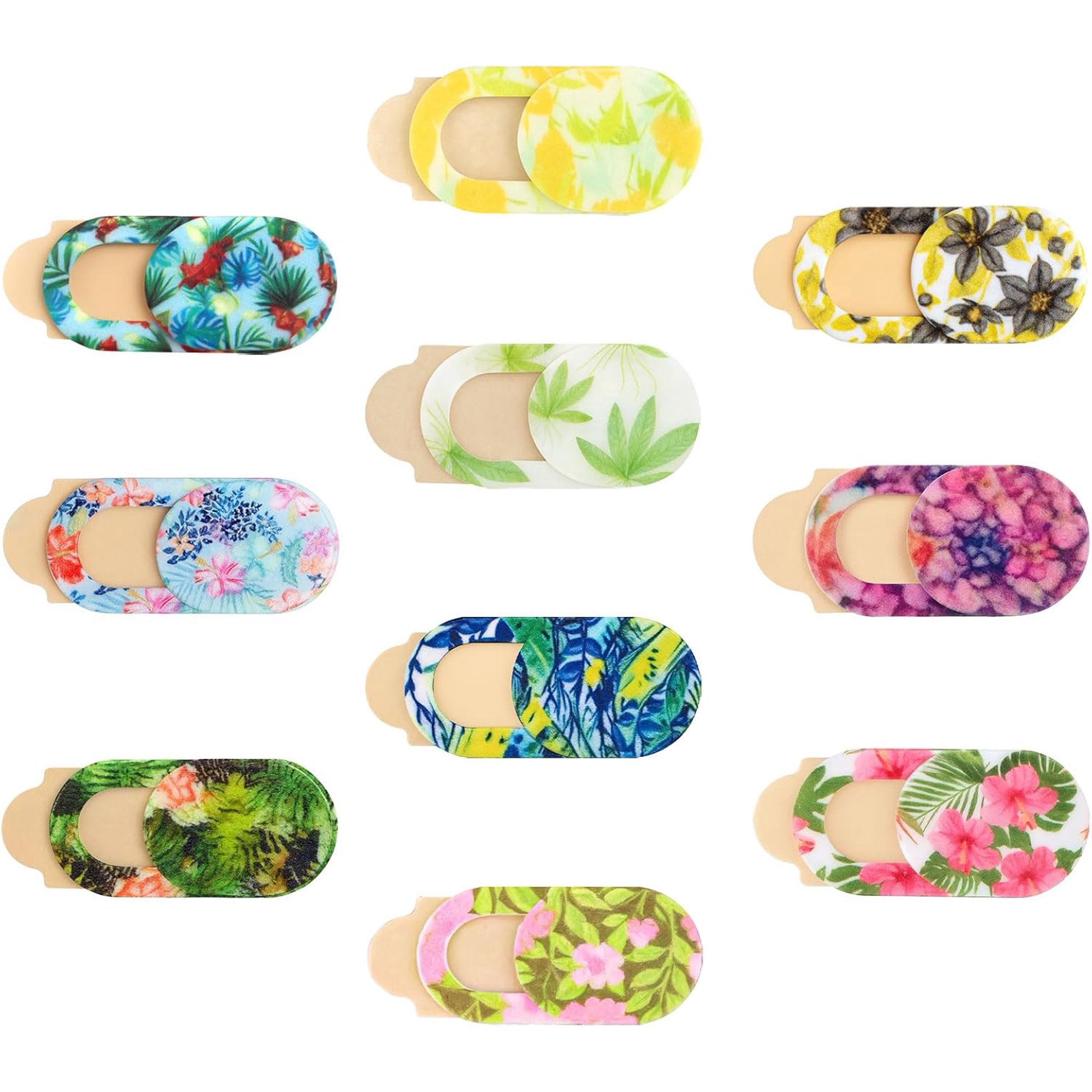 10-Pack Laptop Camera Cover Slide Cute – Ultra Thin Floral Webcam for iPhone, iPad, MacBook, Laptop, PC & Tablet Privacy Protection Slider