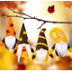 thumbnail image 2 of Adorno de gnomo de otoño de Acción de Gracias: sombrero naranja + sombrero marrón + sombrero curvo + sombrero a rayas Xemadio WMSS-341, 2 of 6