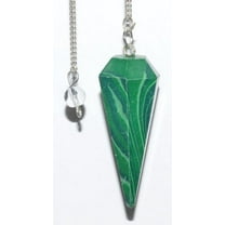 6 Sided Malachite Pendulum