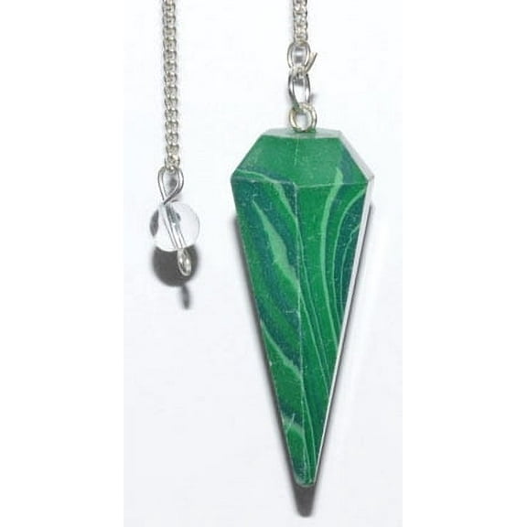 6 Sided Malachite Pendulum