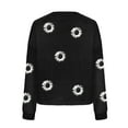 thumbnail image 5 of TFEOQRY Women's Casual Flannel Cardigan Jacket Fashion Printed Button Short Jacket Tops Black, 5 of 5