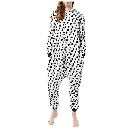 

REORIAFEE Womens Onesie Costume Animal One Piece Pajamas Plush Cosplay Teen Sleepwear Christmas Costumes Animal Cosplay Pajamas Warm Sleepwear Homewear Black2 M.