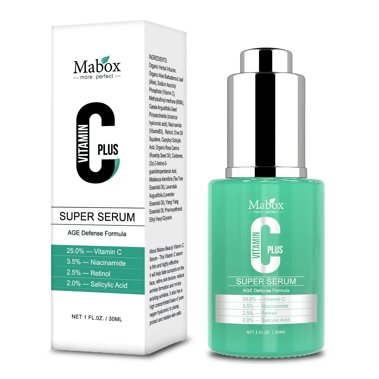 Vitamin C Serum for Face, Korean Face Serum for Anti-Aging, Hydrating, Dark Spot