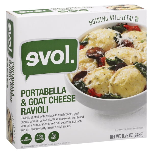 Evol. Portabella & Goat Cheese Ravioli 8.75 oz. Box - Walmart.com ...