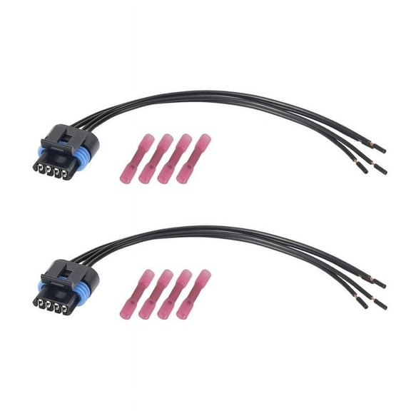 Set of 2 ISA Idle Air Control Valve Connector for Buick Cadillac Chevrolet Dodge Pontiac GMC Replacement for 12126487,13584433,15306111,15306197,15306342,15306397,19115673,19257375,19329253