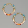 thumbnail image 2 of Native Beaded Stainless Steel Hoop Earrings - Handmade, 2 of 11