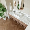 thumbnail image 6 of Sinber 24" x 17" x 6.3" White Rectangular Ceramic Countertop Bathroom Vanity Vessel Sink BVS2417A-OK, 6 of 8